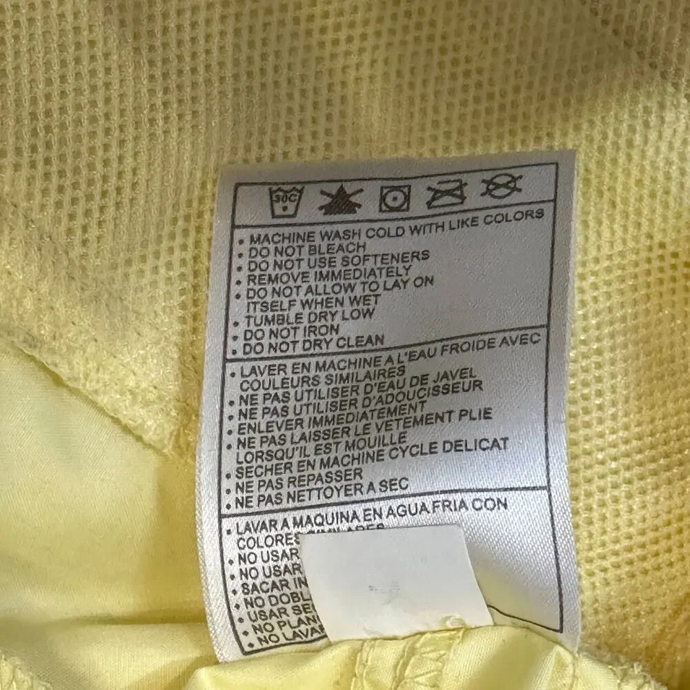 Nike Windbreaker Jacket WMNS S Yellow Full Zip, Reflective Sleeves, Lightweight